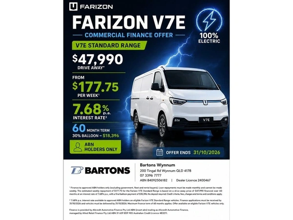 2026 Farizon V7E Long Range Electric Automatic