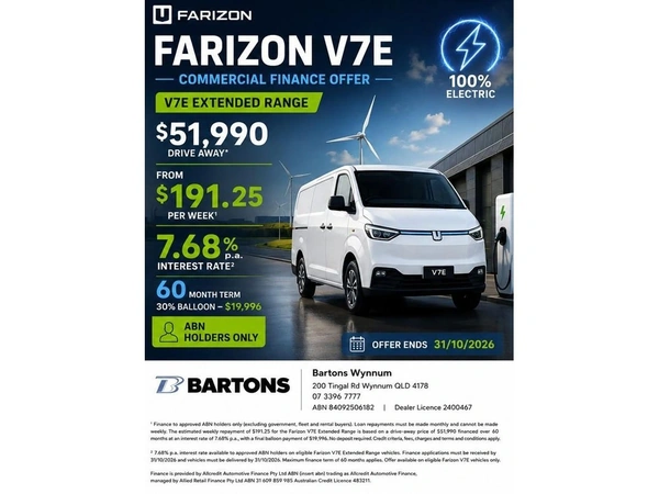 2026 Farizon V7E Extended Range Electric 4WD Manual